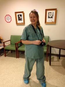 My sister ready to go into the OR